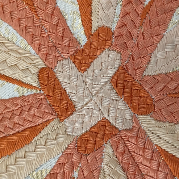 Vintage Obi Authentic Japanese from Japan mid century f 90's Neutrals & Metallic - Picture 6 of 12